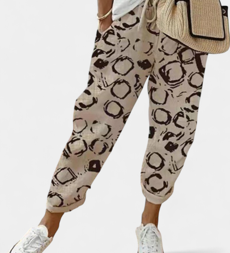 Mely Relaxed Fit Linen Trousers with Timeless Style