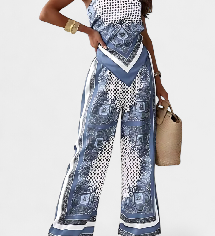 Leonie Paisley Set with Straps