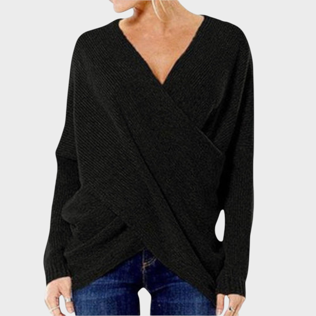 Nicole™ | Crossed Knit Sweater