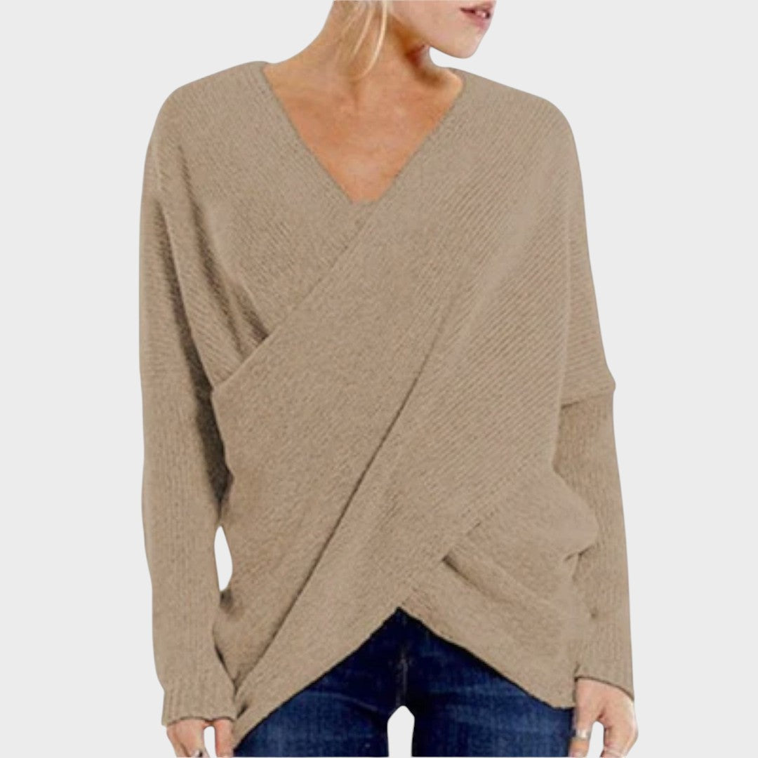 Nicole™ | Crossed Knit Sweater