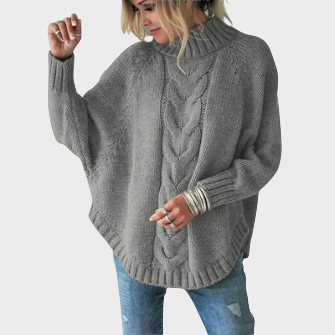Vanessa™ | Cable Knit Sweater with High Neck