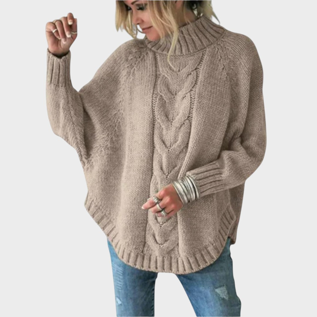 Vanessa™ | Cable Knit Sweater with High Neck