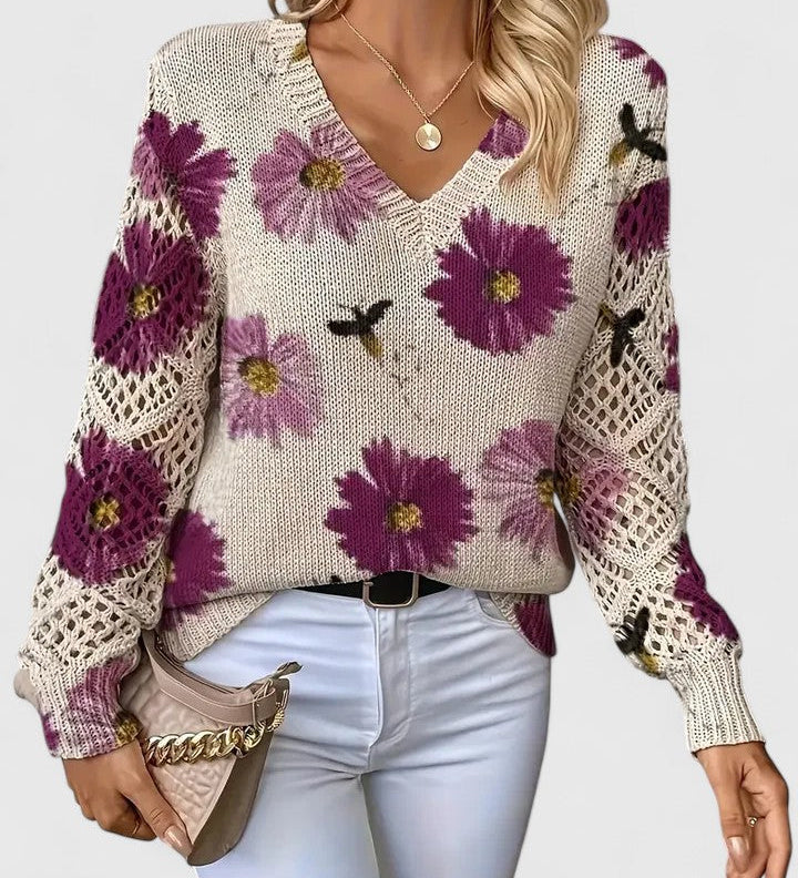 Antonia™ | Elegant jumper with floral print