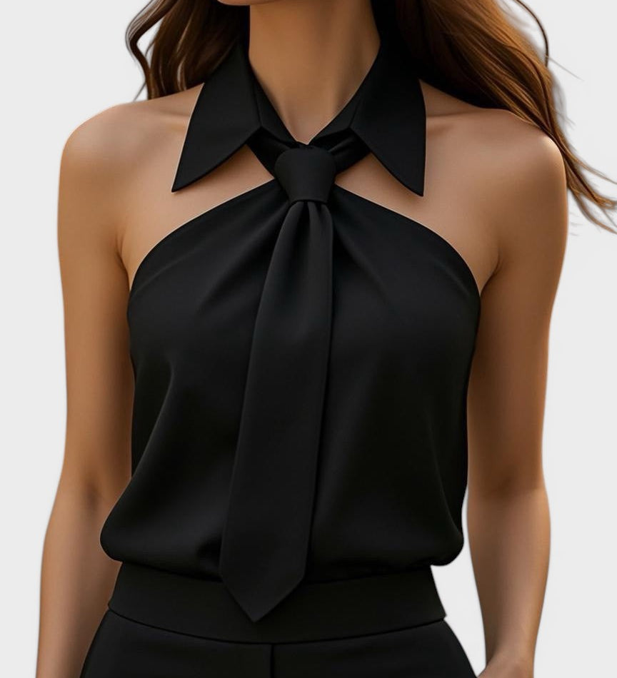 Lucía™ | Elegant Halter Blouse