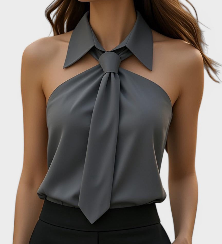 Lucía™ | Elegant Halter Blouse