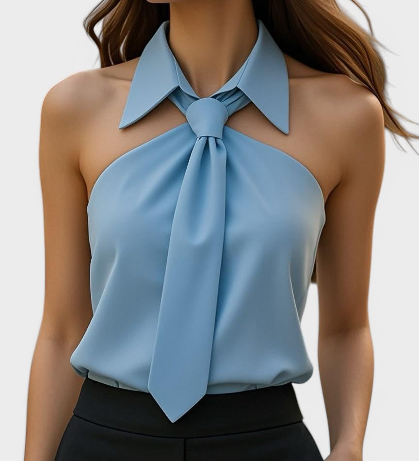 Lucía™ | Elegant Halter Blouse
