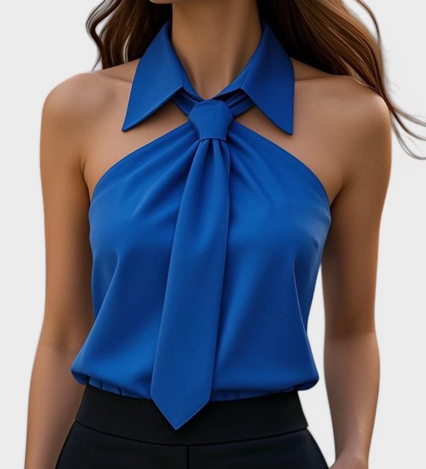 Lucía™ | Elegant Halter Blouse