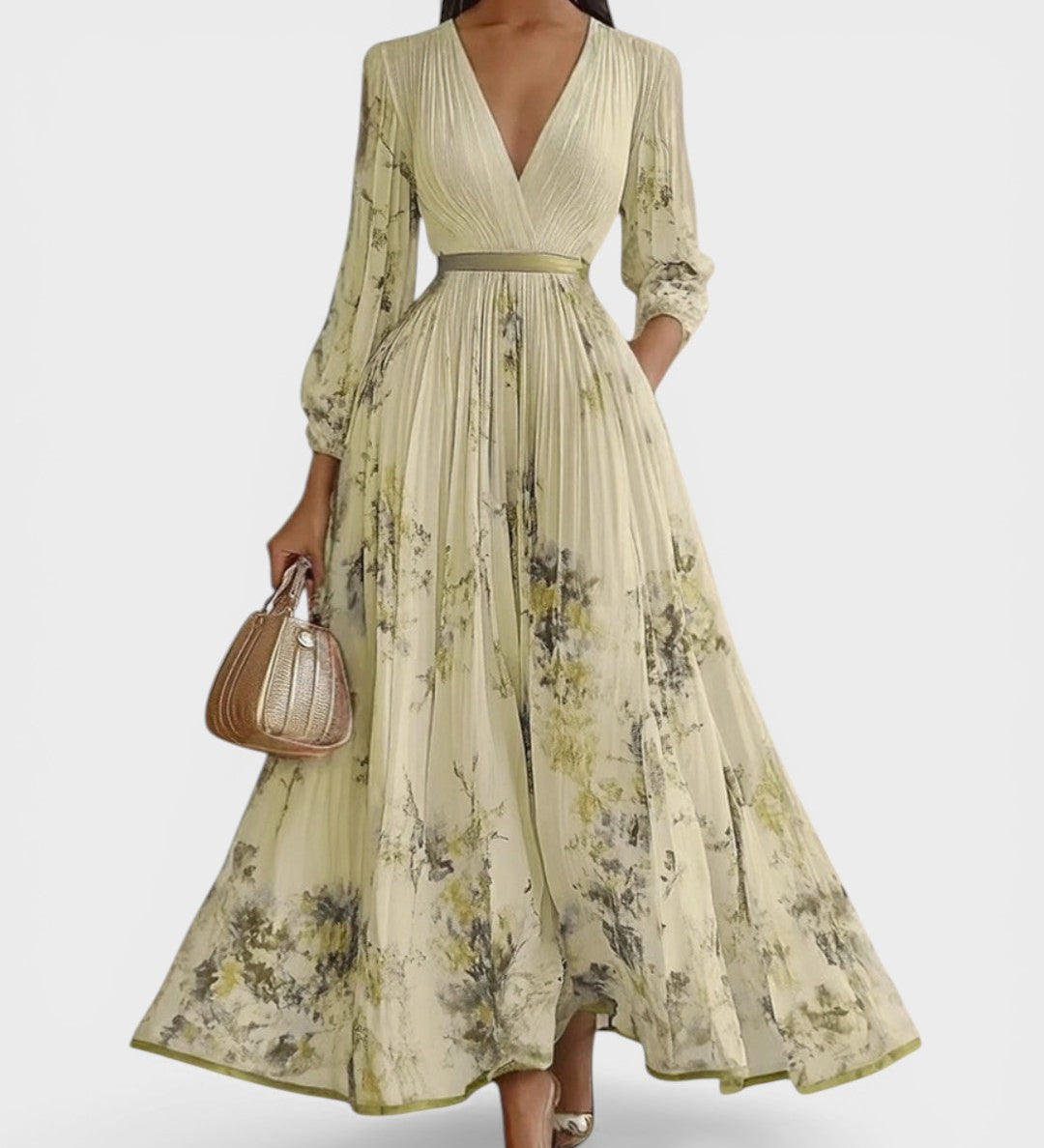 Ariadna™ | Elegant Floral Pleated Dress