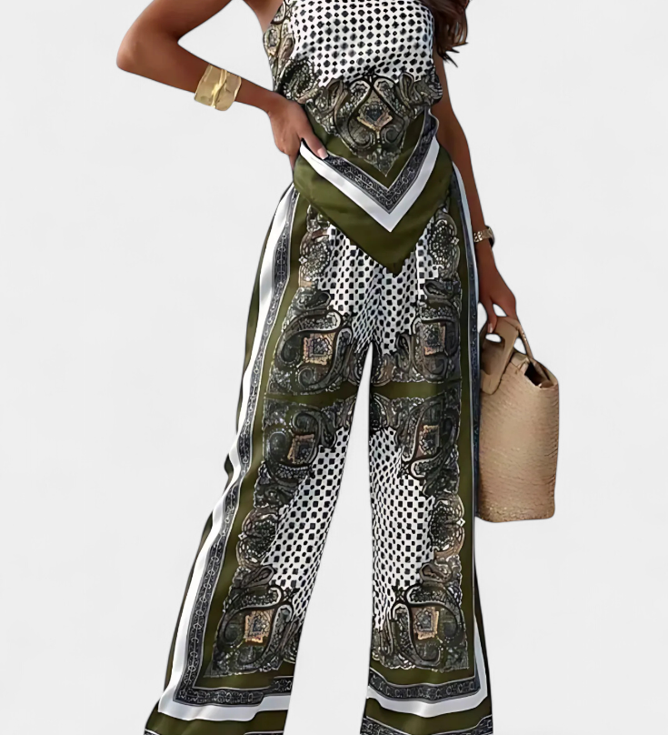 Leonie Paisley Set with Straps