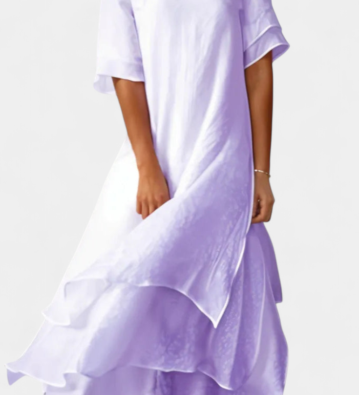 Elegant Cotton Dress and Eloise Cape
