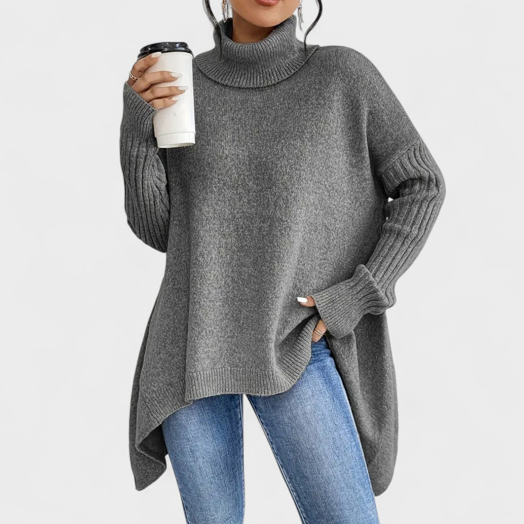 Adela™ | Long High Neck Jumper