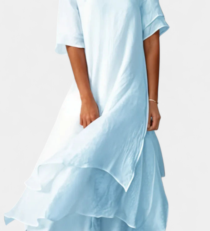 Elegant Cotton Dress and Eloise Cape
