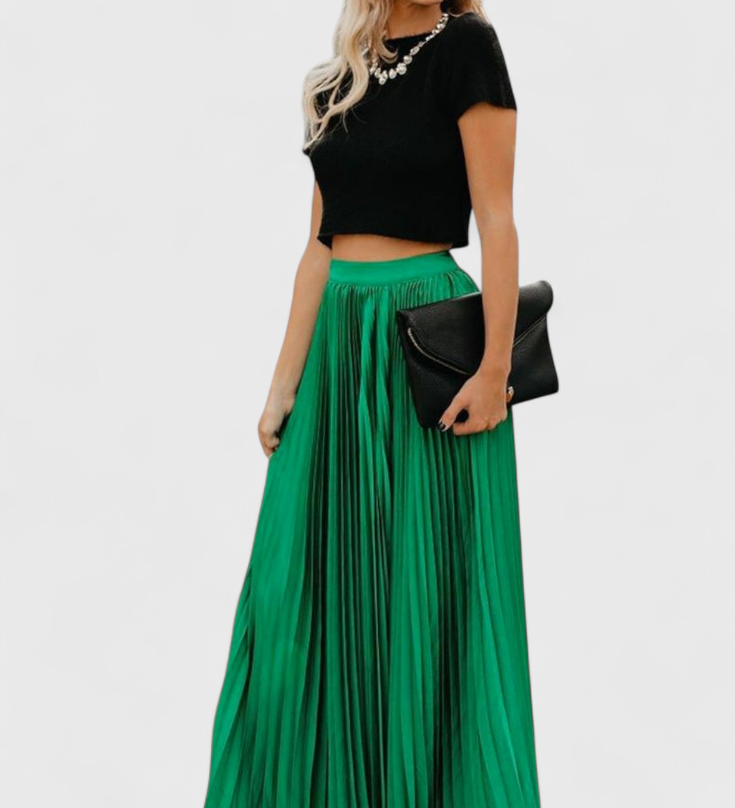 Mila High-Waisted Pleated Skirt