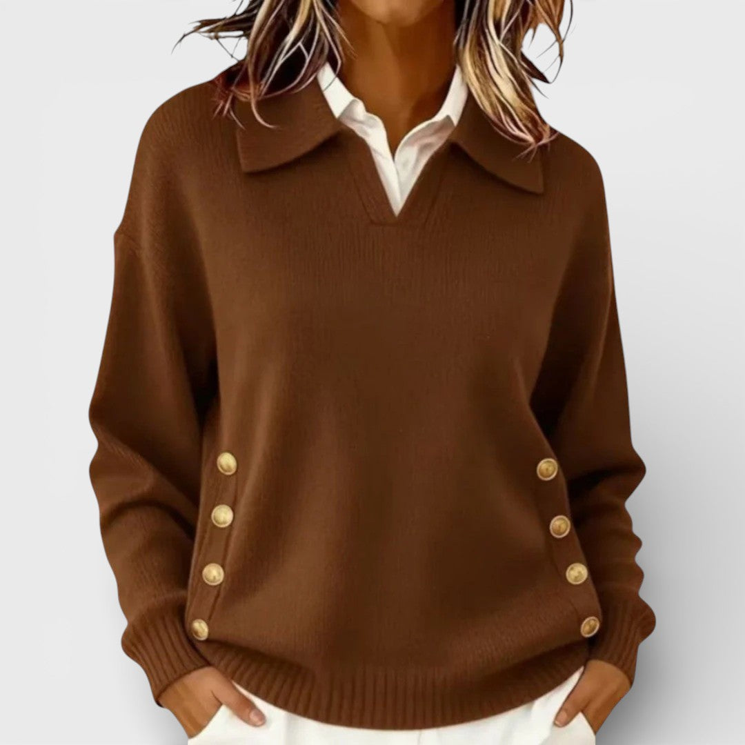 Cayetana™ | Jersey with Button Detail
