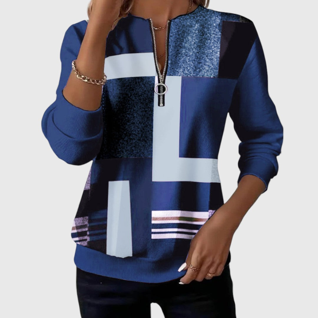 Lidia™ | Comfortable Jersey with Half Zip