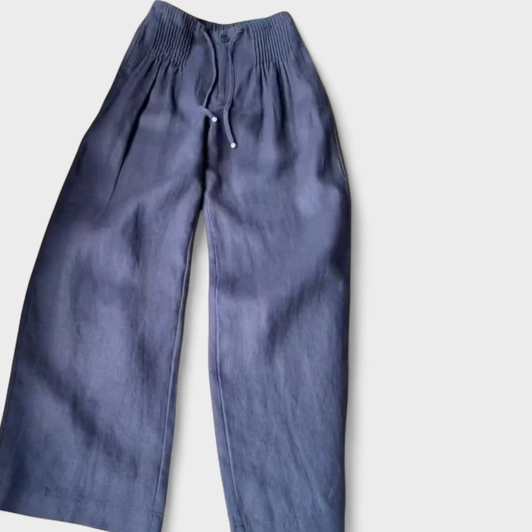 Ángeles™ | Wide Cotton and Linen Trousers