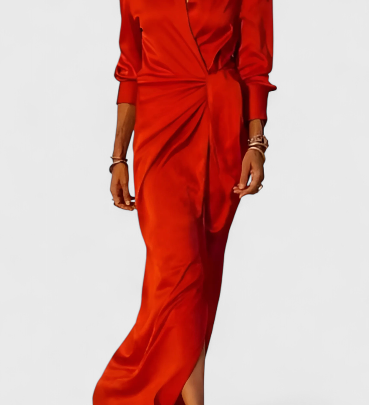 Marbella Long Party Dress with Bow