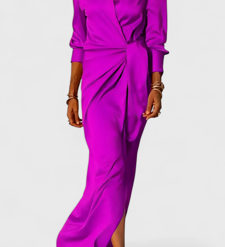 Marbella Long Party Dress with Bow