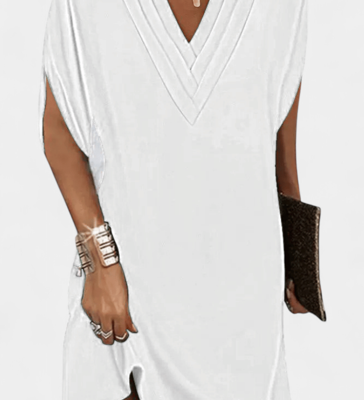 Elegant Lesley Dress with V-Neck