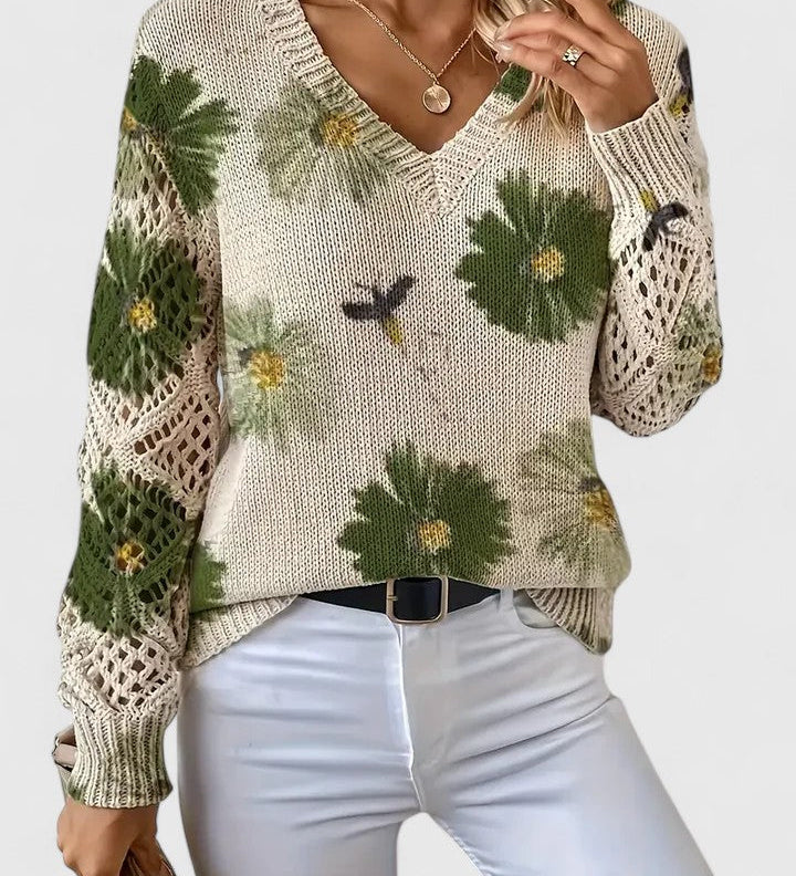 Antonia™ | Elegant jumper with floral print