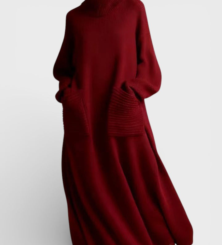 Elena™ | High Neck Knitted Dress