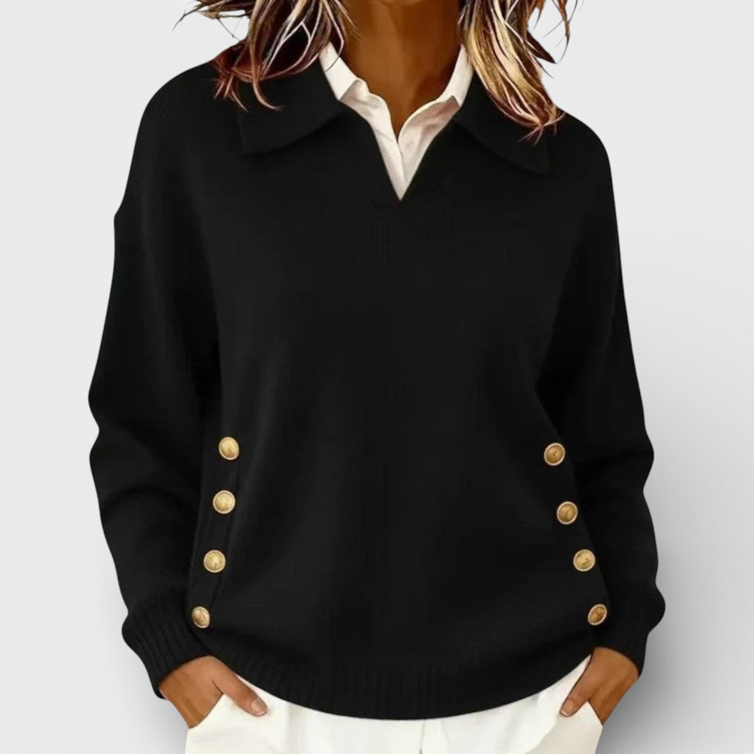 Cayetana™ | Jersey with Button Detail