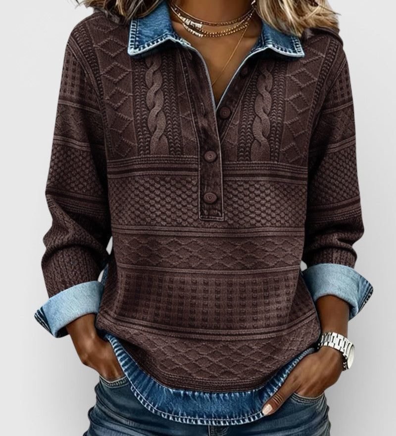 Rosenda™ | Elegant Half-Button Sweatshirt