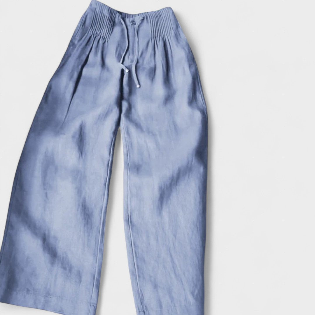 Ángeles™ | Wide Cotton and Linen Trousers