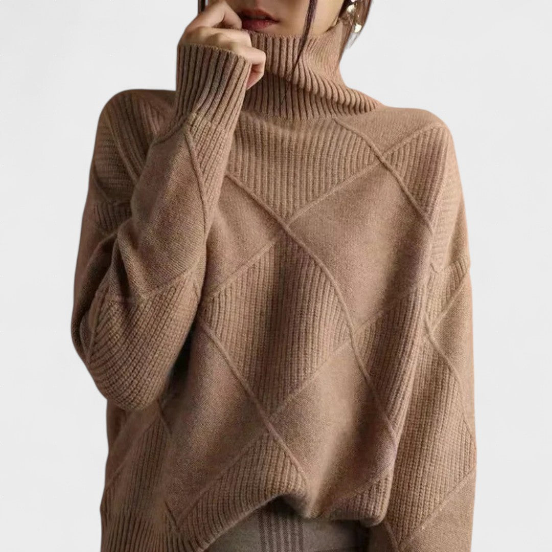 Elena™ | High Neck Knitted Sweater