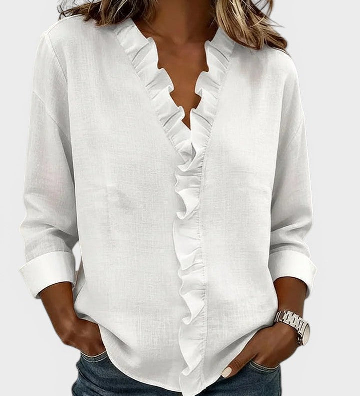 Jimena™ | Elegant and Lightweight Ruffled Blouse