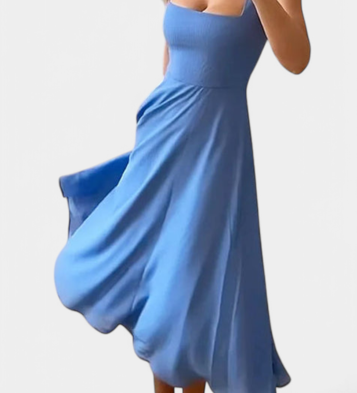 Mary Sleeveless Midi A-Line Dress