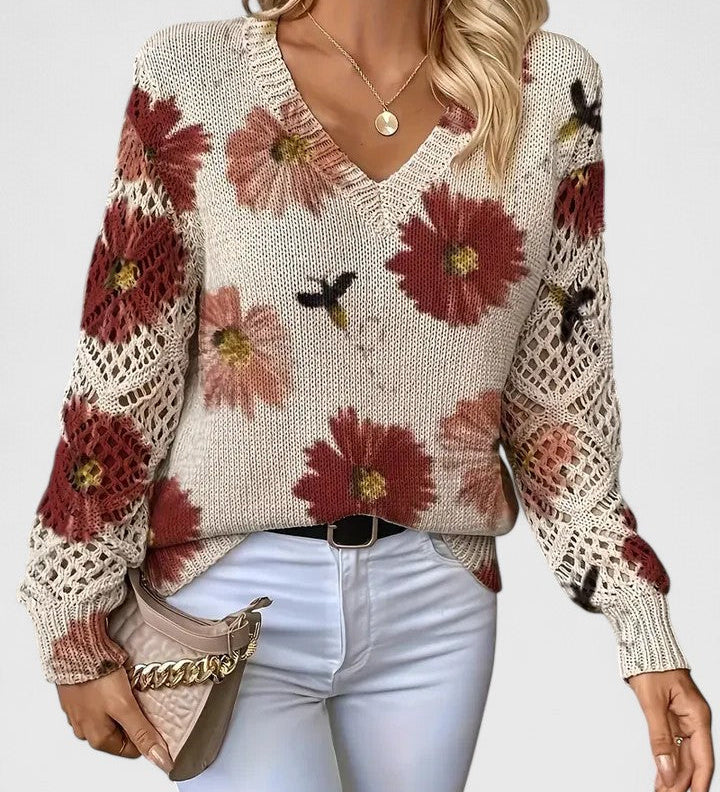 Antonia™ | Elegant jumper with floral print