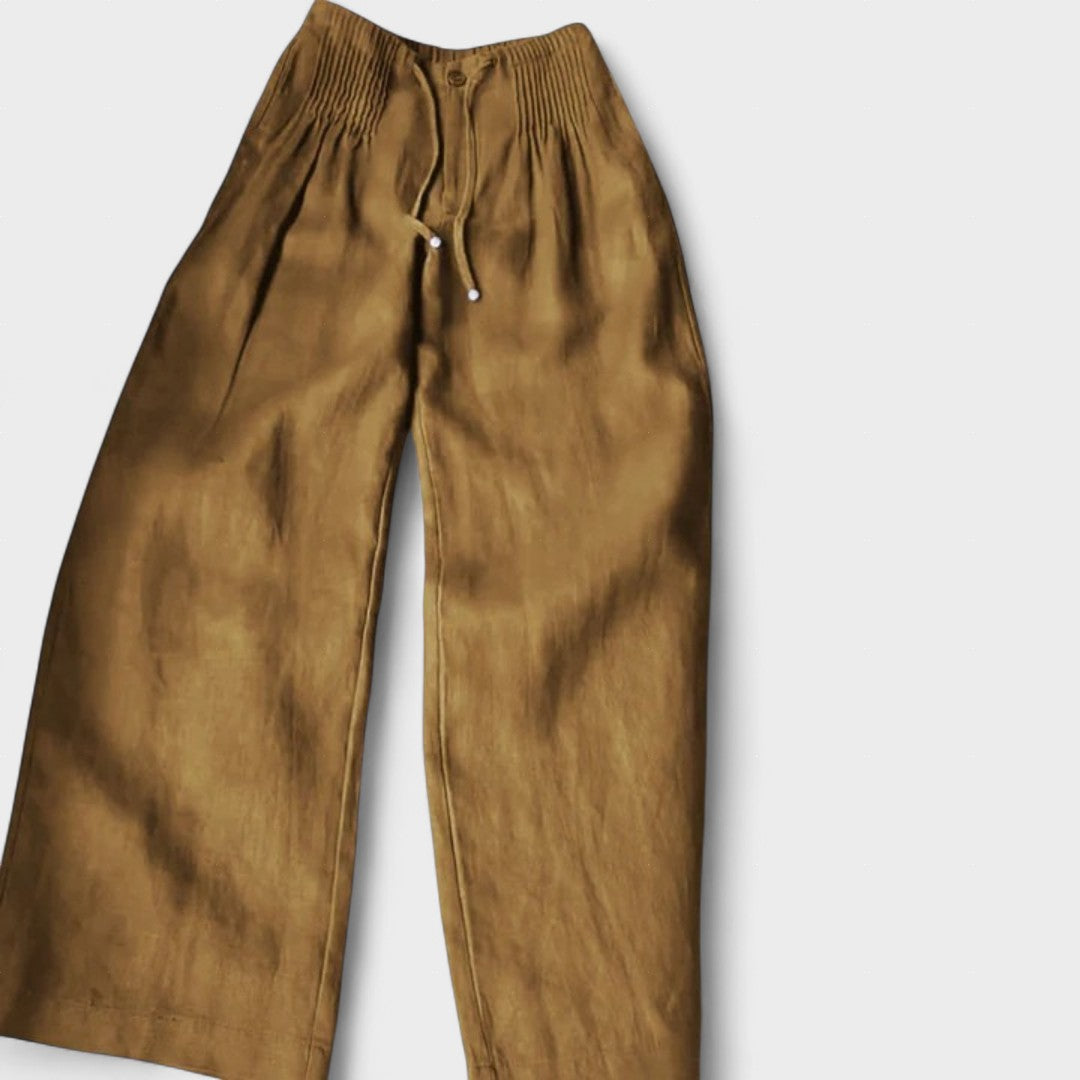 Ángeles™ | Wide Cotton and Linen Trousers