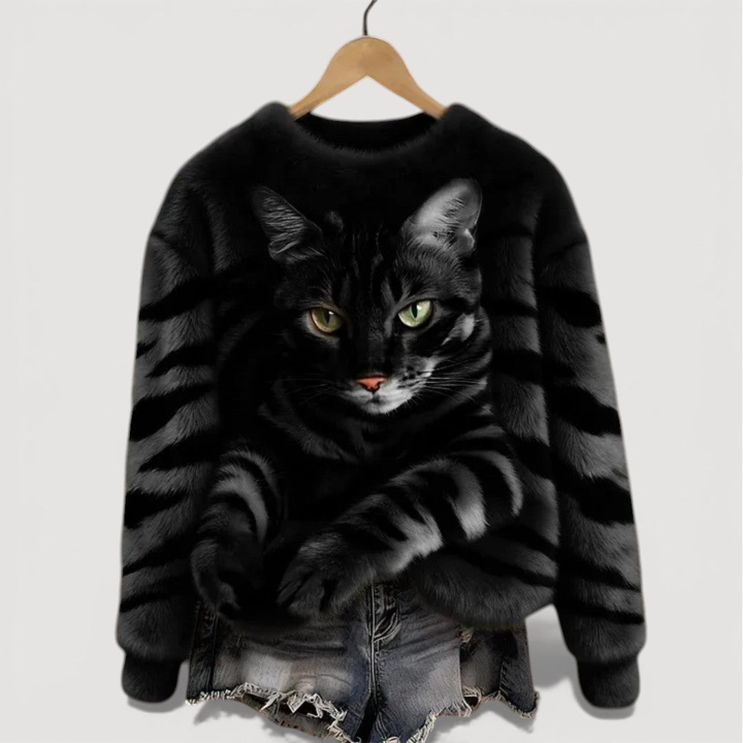 Clara™ | Warm Jersey with Feline Detail
