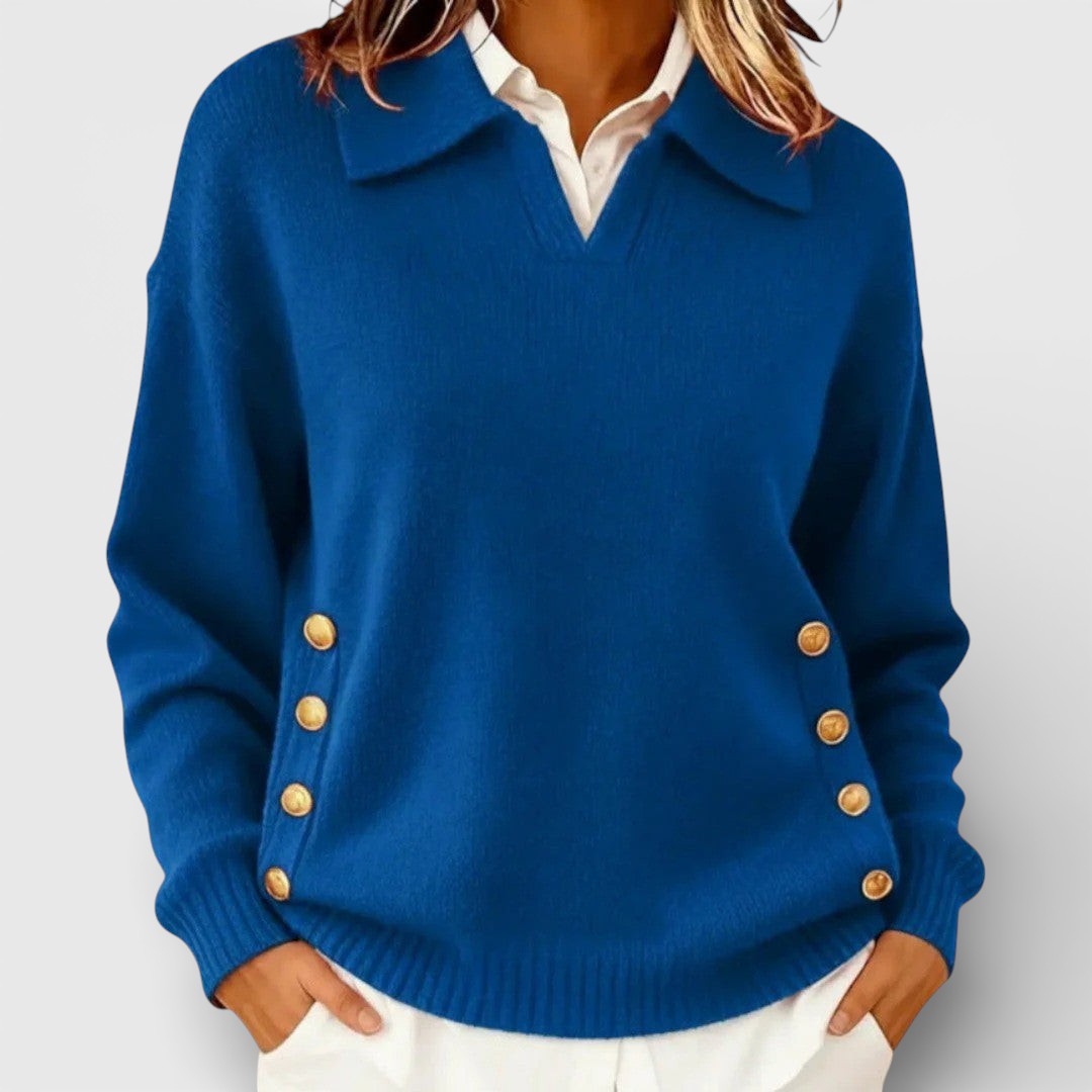 Cayetana™ | Jersey with Button Detail