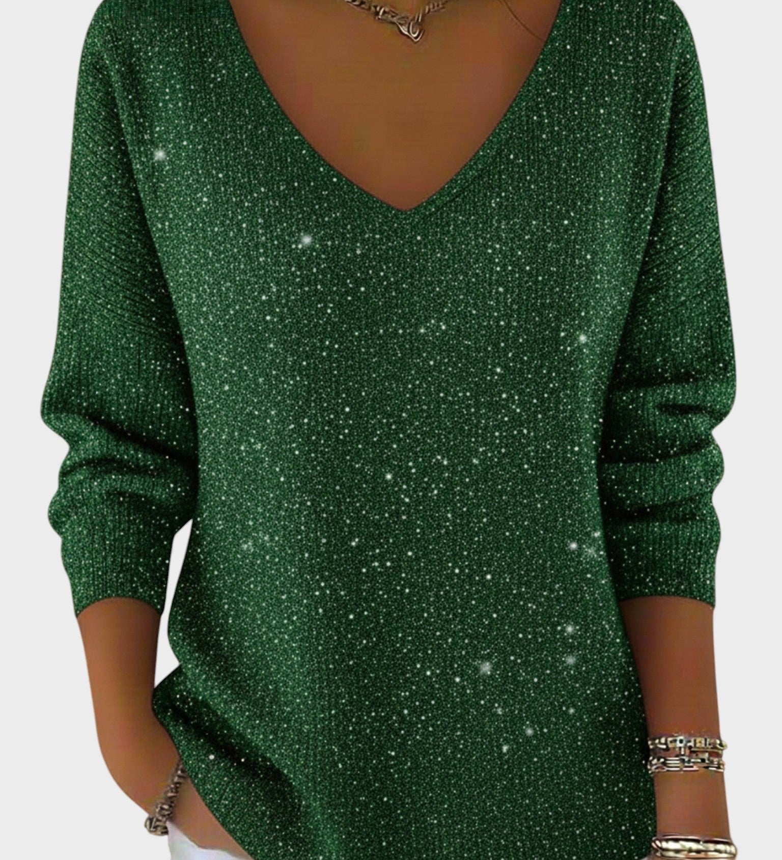 Inés™ | Festive Jumper with V-Neck