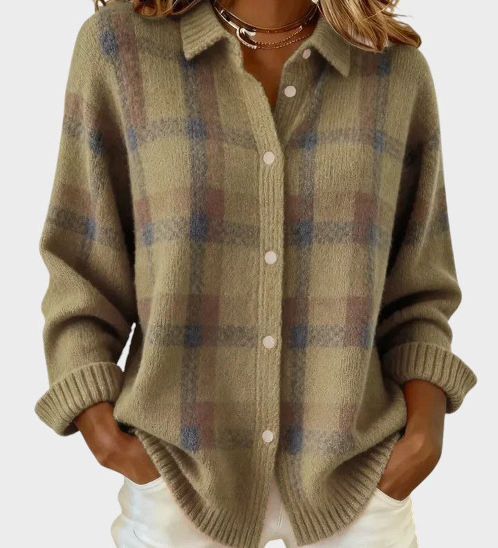 Alba™ | Retro Check Contrast Sweater