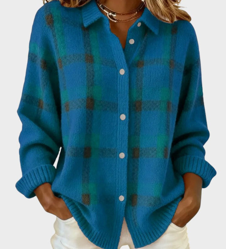 Alba™ | Retro Check Contrast Sweater