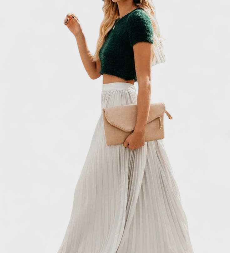 Mila High-Waisted Pleated Skirt