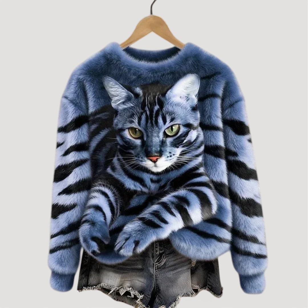 Clara™ | Warm Jersey with Feline Detail