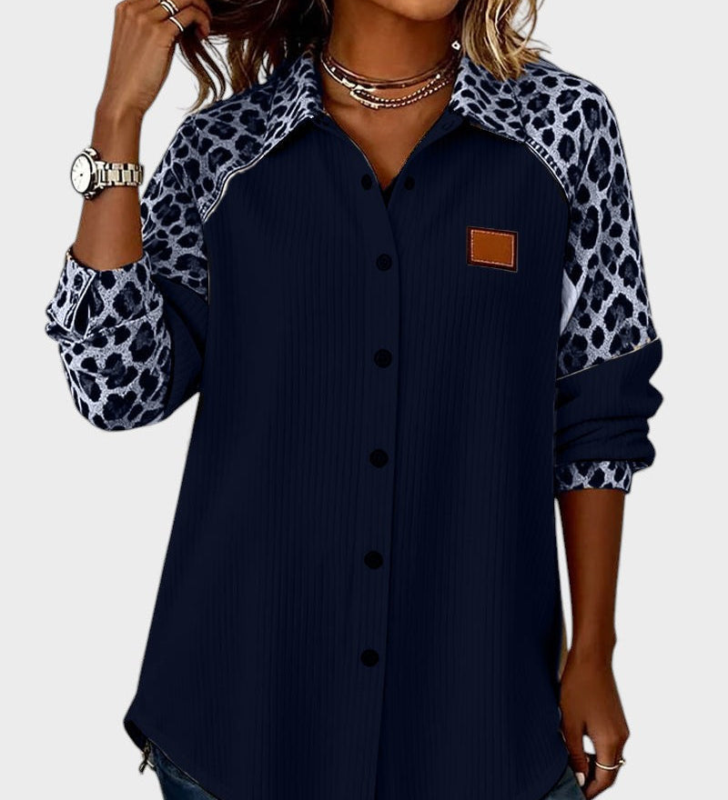 Juana™ | Leopard Print Button-Up Shirt