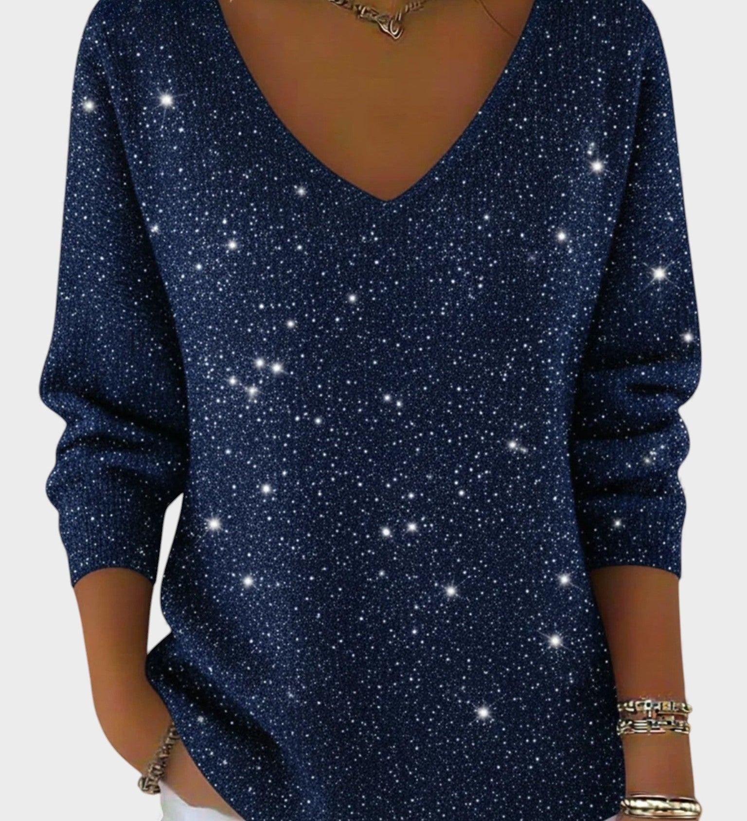 Inés™ | Festive Jumper with V-Neck