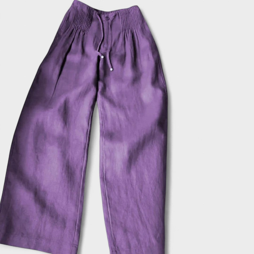 Ángeles™ | Wide Cotton and Linen Trousers