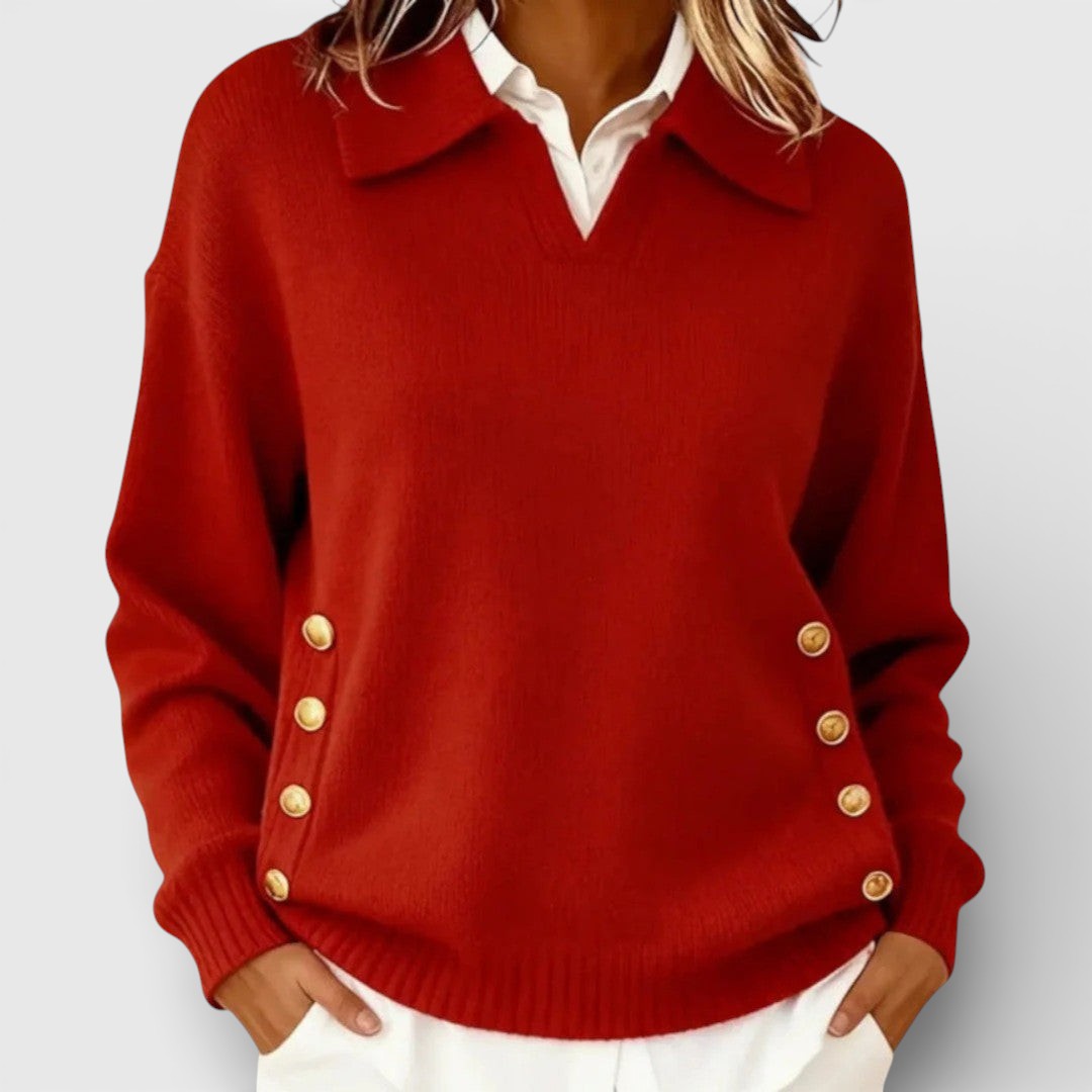 Cayetana™ | Jersey with Button Detail