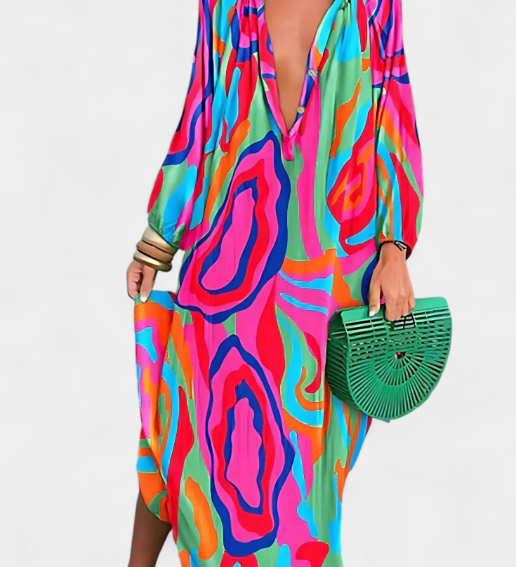 Malina Boho Dress with Light and Chic Style