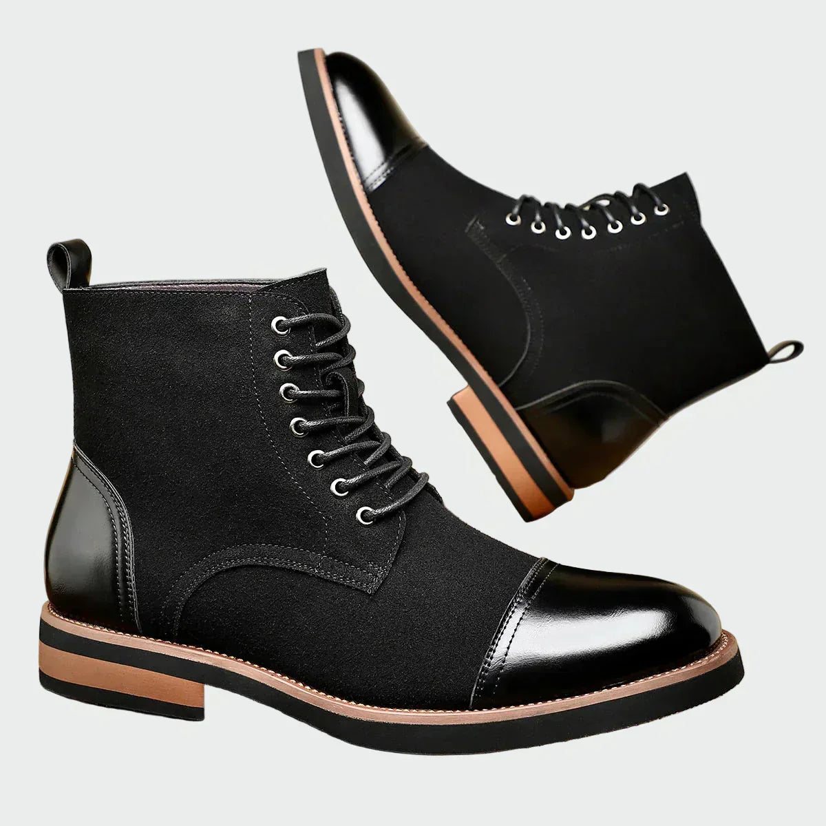 Álvaro | Elegant Leather Oxford Boots for Men