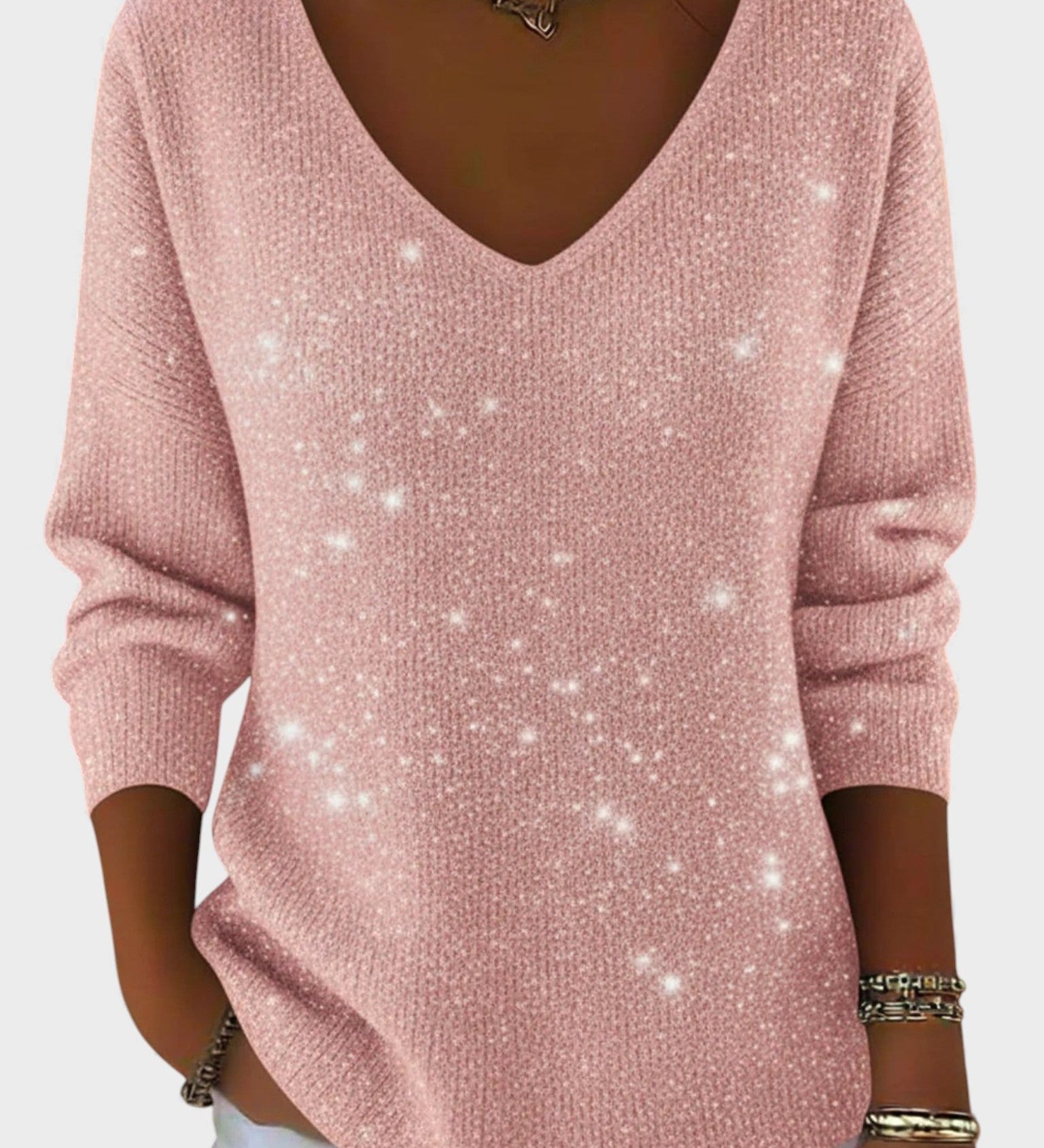 Inés™ | Festive Jumper with V-Neck