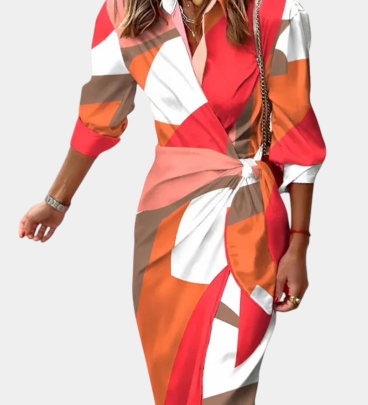 Maira Printed Wrap Dress