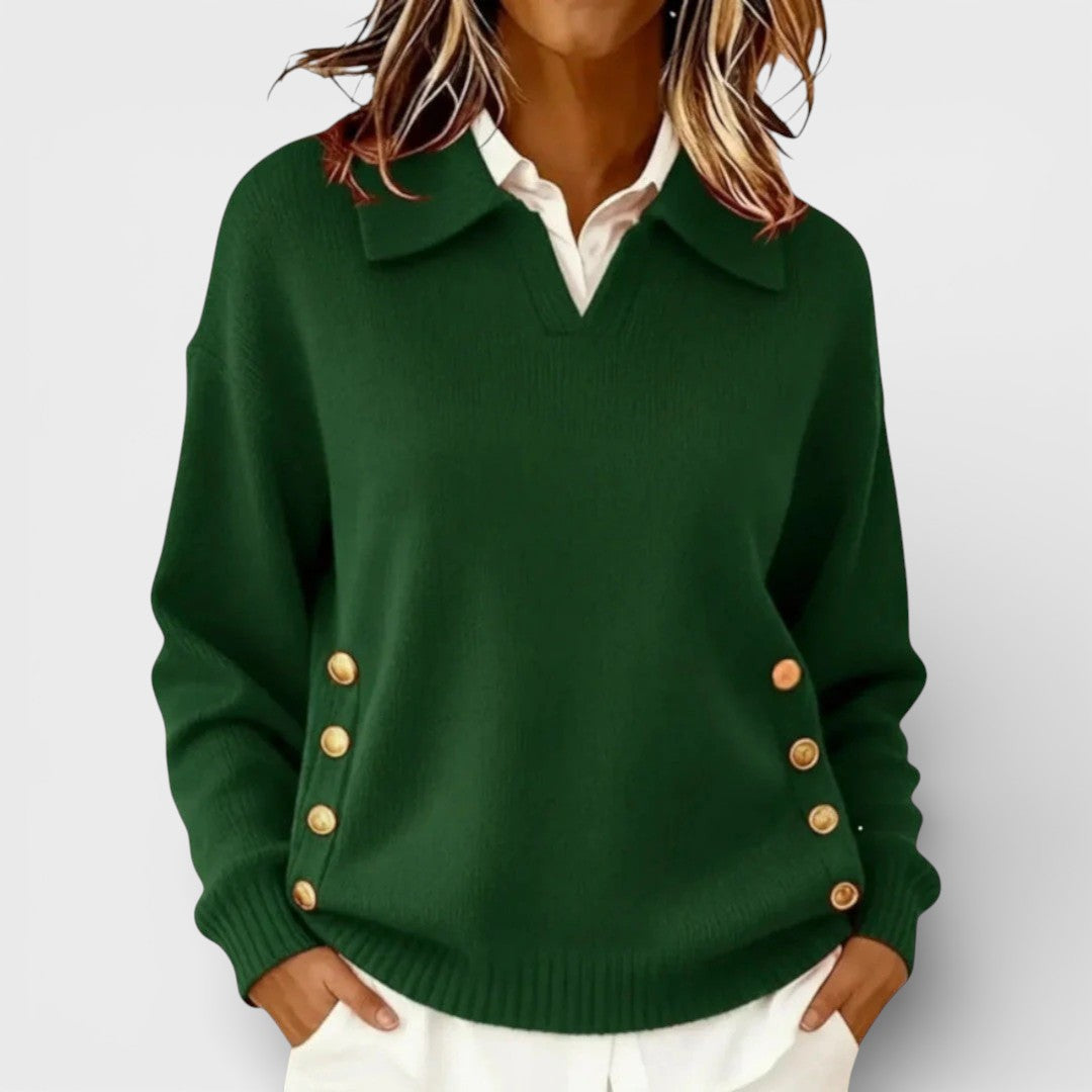 Cayetana™ | Jersey with Button Detail