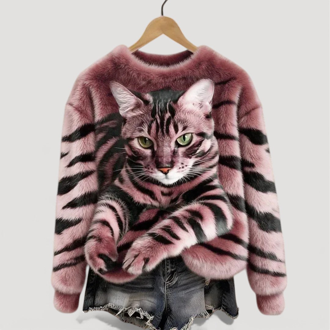 Clara™ | Warm Jersey with Feline Detail